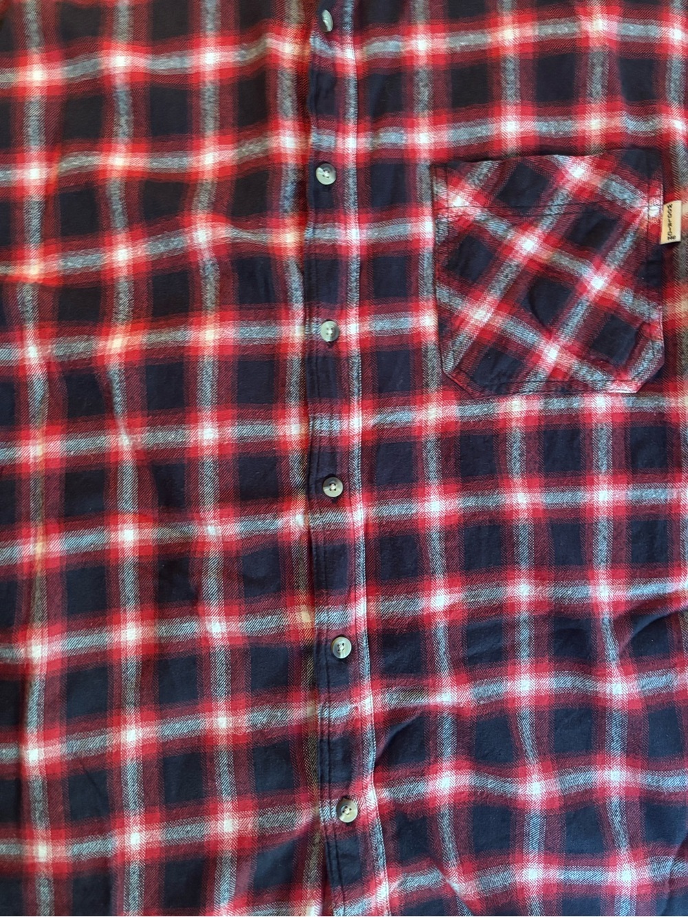 Woolrich Men's Red Black Plaid Button Down Flannel Shirt XXL Grunge Gorpecore - Picture 3 of 8